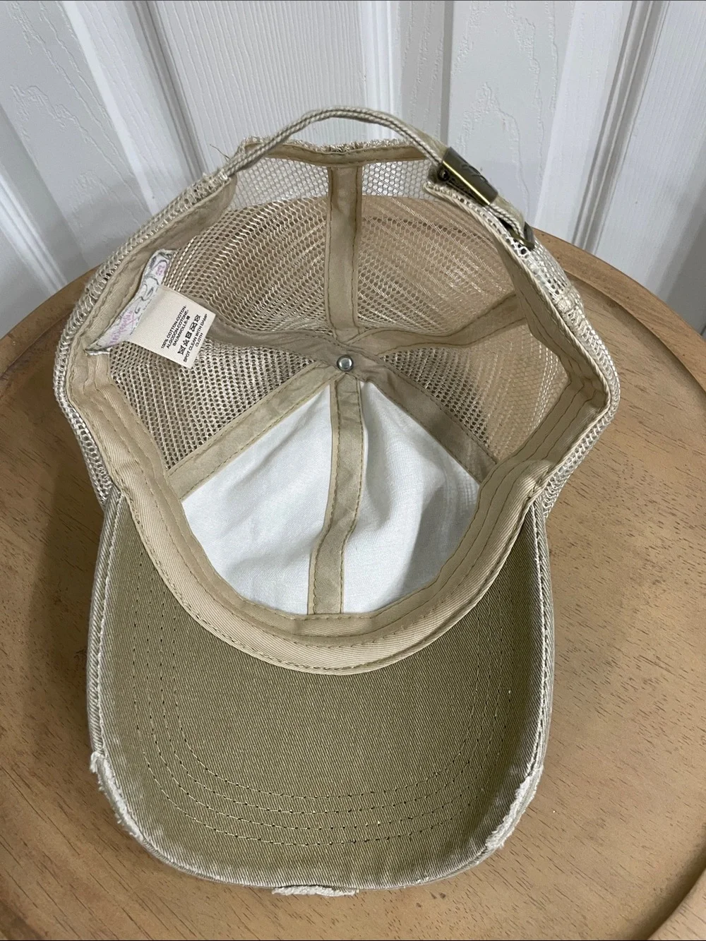 Free People Distressed Mesh Back Trucker Cap